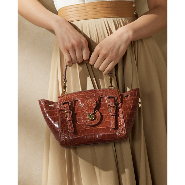 Honey Soft Ricky 18 Alligator Bag Ralph Lauren Collection 7