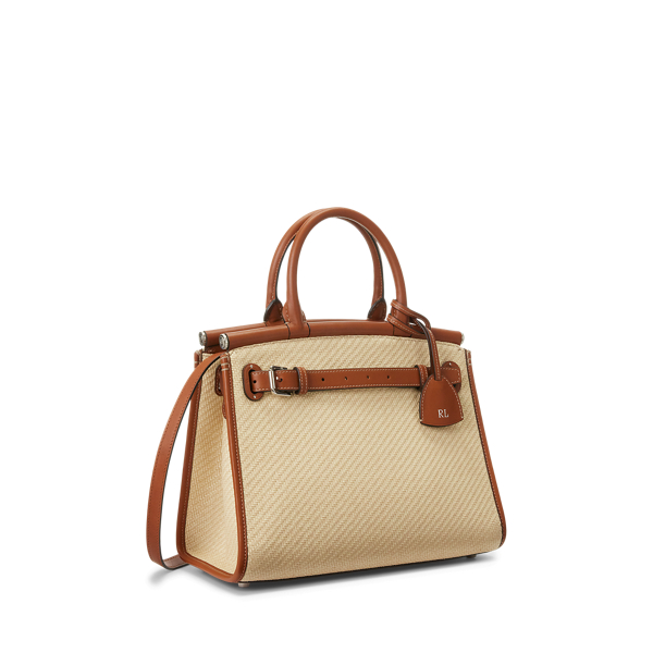 Mittelgro&szlig;e Tasche&nbsp;RL50 aus Kunstbast Ralph Lauren Collection in Natur 3