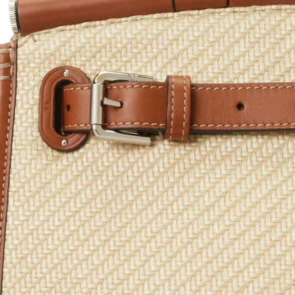 Mittelgro&szlig;e Tasche&nbsp;RL50 aus Kunstbast Ralph Lauren Collection in Natur 6
