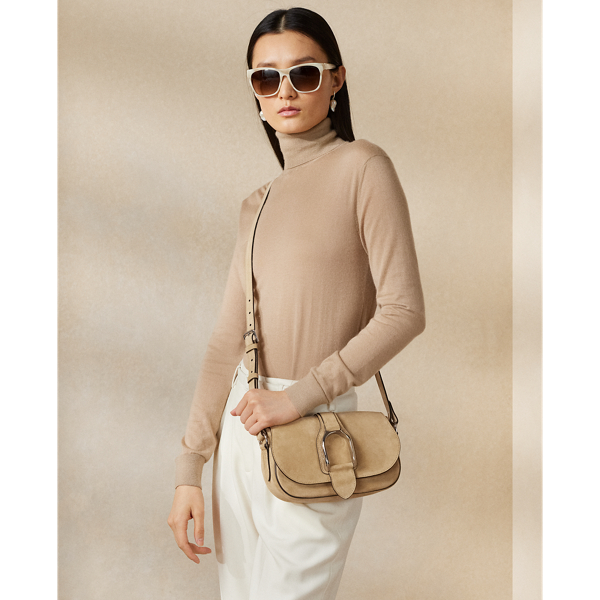 Kalbswildleder-Schultertasche Welington Ralph Lauren Collection in Zartes Honig 7