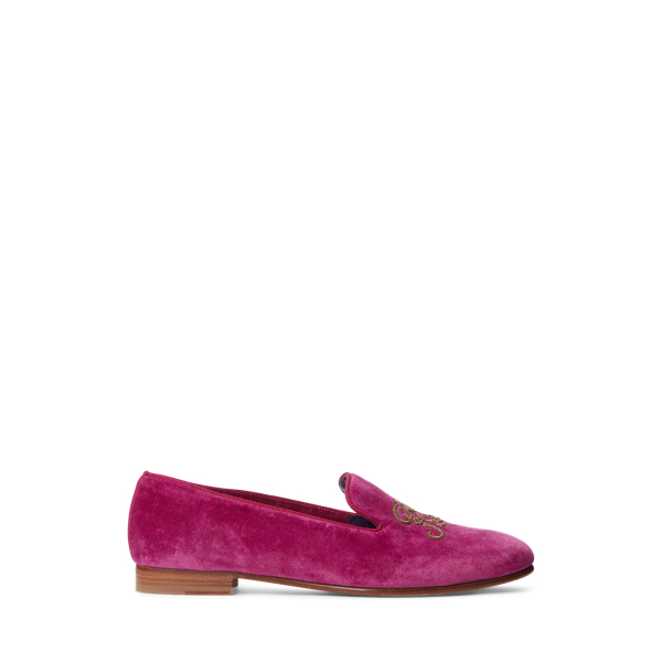 Alonzo Embroidered Velvet Slipper Ralph Lauren Collection 1