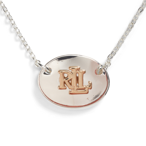 Collier pendentif logo &agrave; logo bicolore Lauren en Bicolore 2