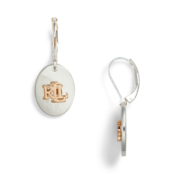 Two Tone Two-Tone Logo Drop Earrings Lauren 2