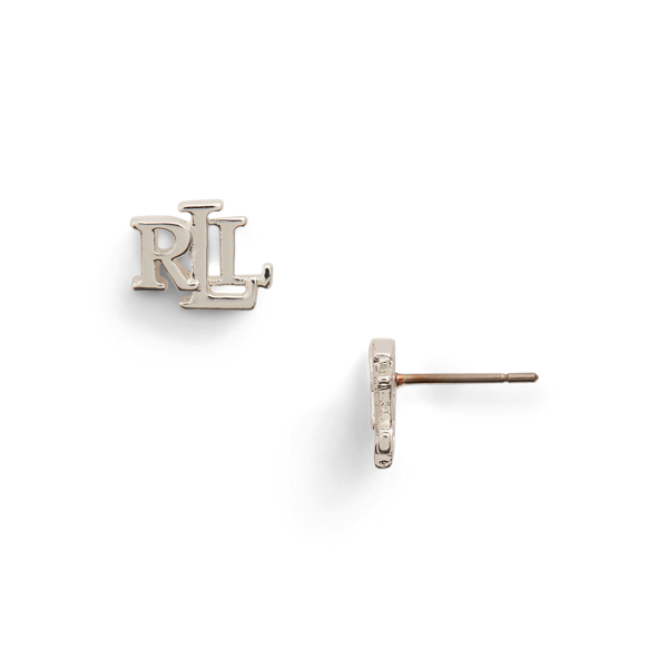 Puces d'oreilles &agrave; logo Lauren en Argent 2