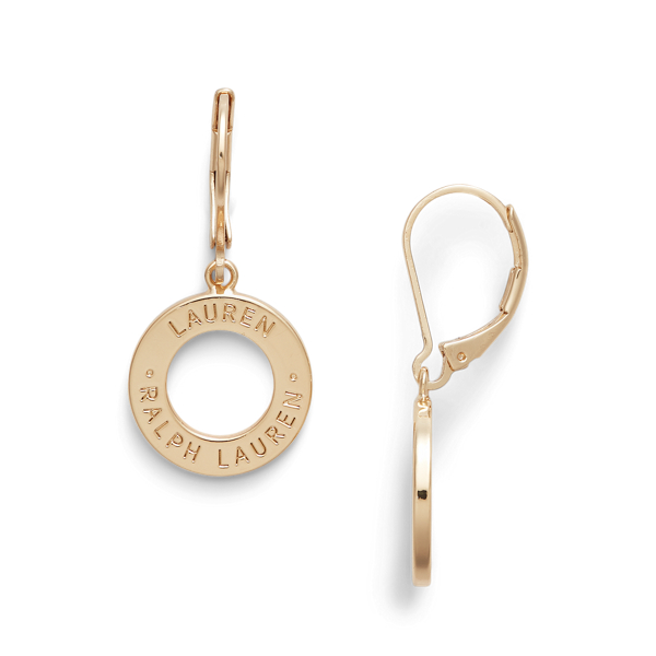 Goldfarbene gravierte Ohrh&auml;nger Lauren in Gold 2