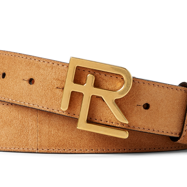 Ceinture en daim &agrave; boucle RL Purple Label en Faon 2