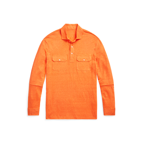 Custom Slim Fit Linen Jersey Polo Shirt Purple Label 1