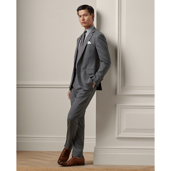 Oxfordhemd mit Glencheck Purple Label in Grau/Wei&szlig; 4