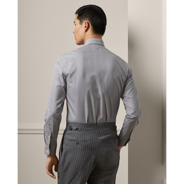 Oxfordhemd mit Glencheck Purple Label in Grau/Wei&szlig; 5