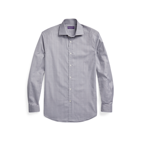 Oxfordhemd mit Glencheck Purple Label in Grau/Wei&szlig; 2