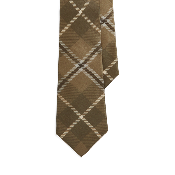 Plaid Silk Habotai Tie