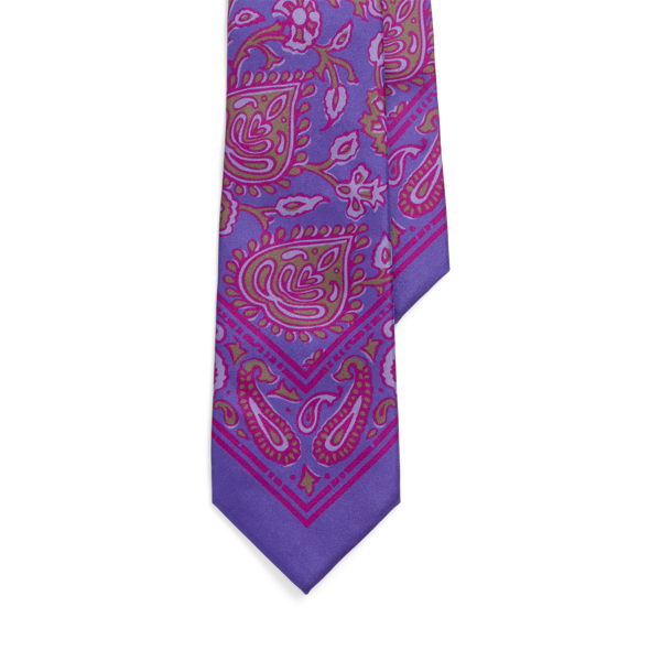 Cravate motif&nbsp;cachemire en soie habotai