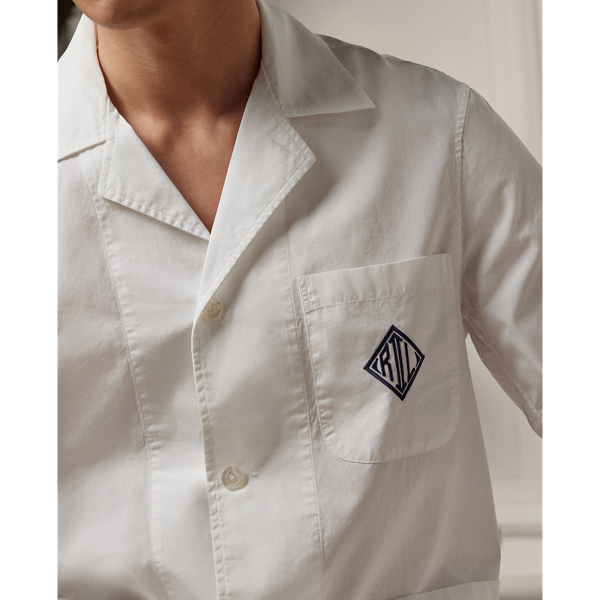 White Monogram Cotton Pyjama Set Purple Label 6