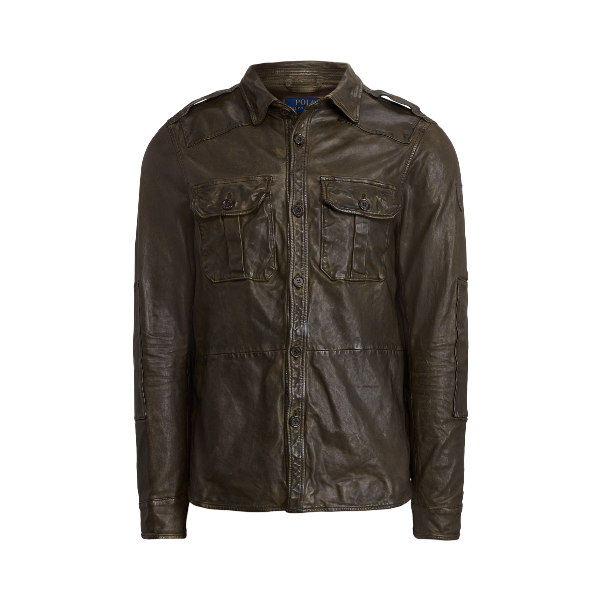 Leather Shirt Jacket