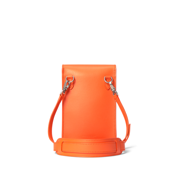 Handytasche Welington aus Leder Purple Label in Orange Poppy 3