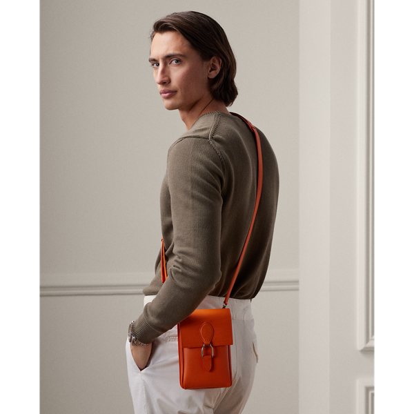 Handytasche Welington aus Leder Purple Label in Orange Poppy 6