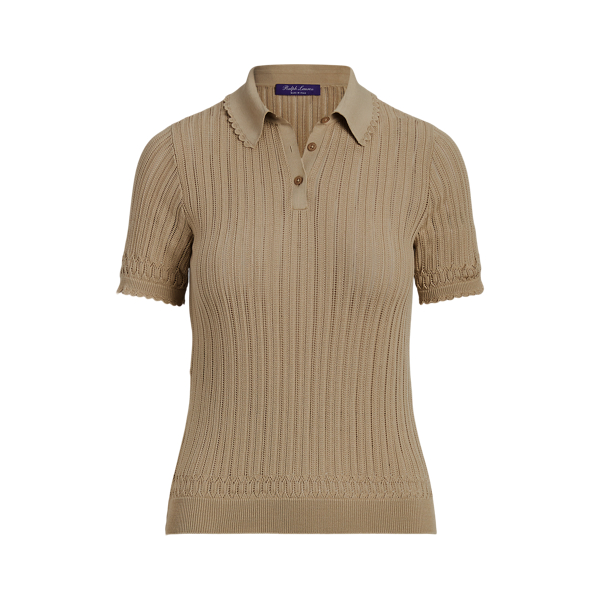 Polo-Seidenpullover mit Lochmuster Ralph Lauren Collection in 1