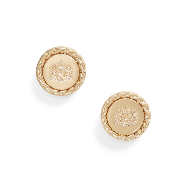 Boucles d'oreilles dor&eacute;es &agrave; &eacute;cusson