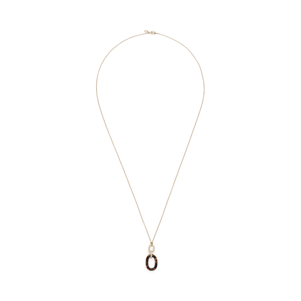 Pave Tortoiseshell Pendant Necklace