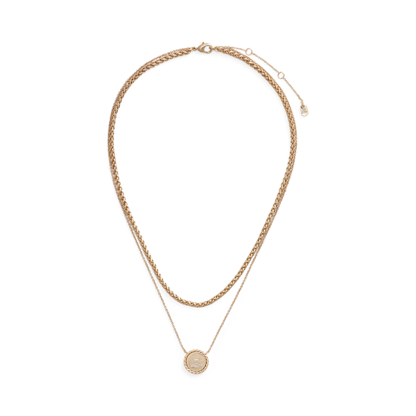 Gelaagde goudkleurige ketting met hanger