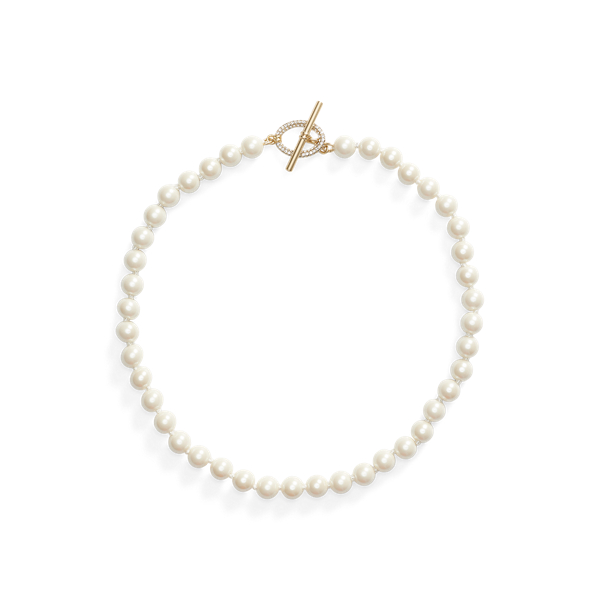 Faux-Pearl Collar Necklace