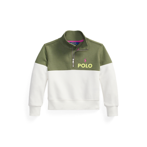 Logo Colour-Blocked Double-Knit Pullover