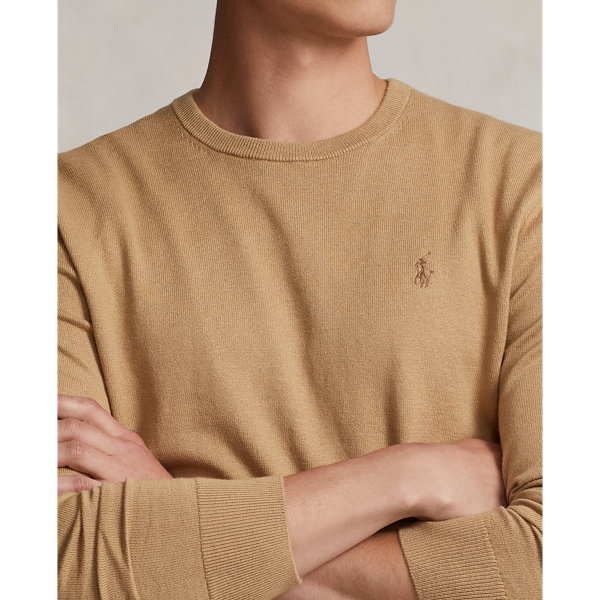 Camel Cotton-Cashmere Crewneck Jumper Polo Ralph Lauren 5