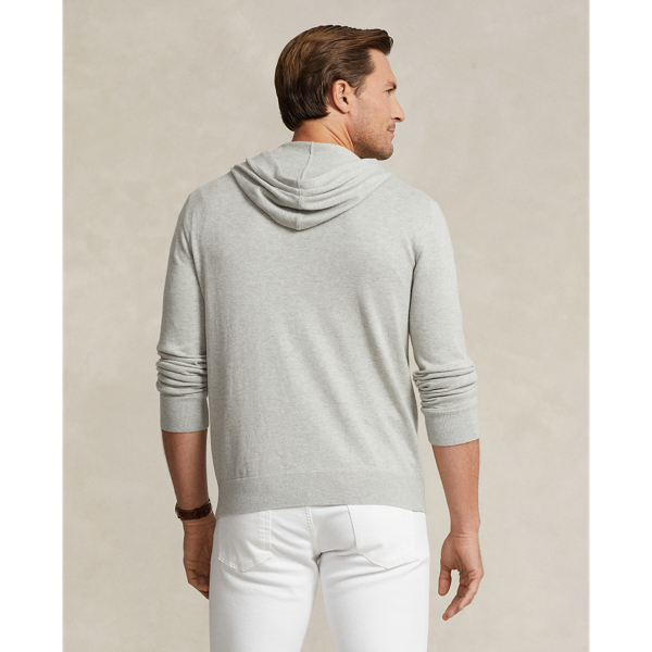 Stone Grey Heather Cotton-Cashmere Hooded Jumper Polo Ralph Lauren 4