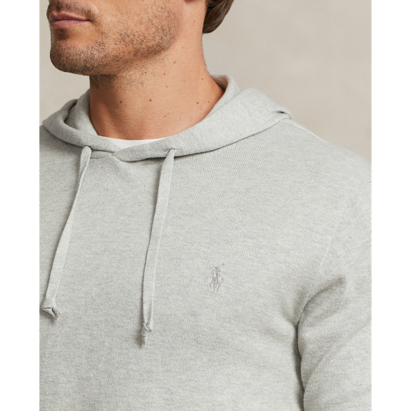 Stone Grey Heather Cotton-Cashmere Hooded Jumper Polo Ralph Lauren 5