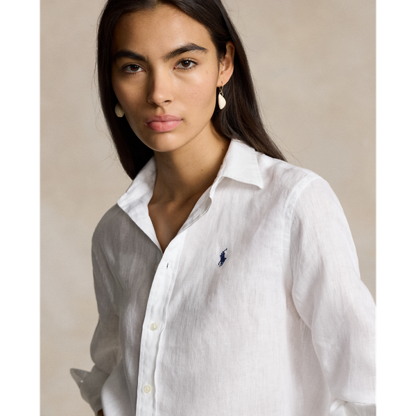 Ralph lauren women's linen shirt best sale