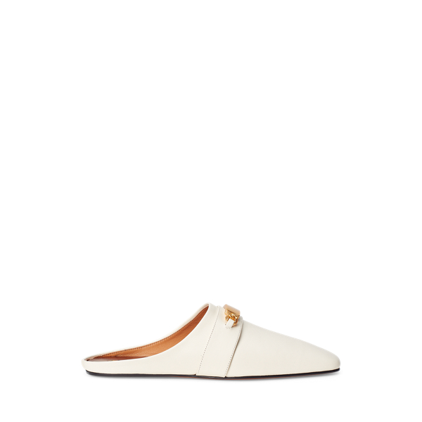 Ivory Pantolette Polo ID aus Lammleder Polo Ralph Lauren 1