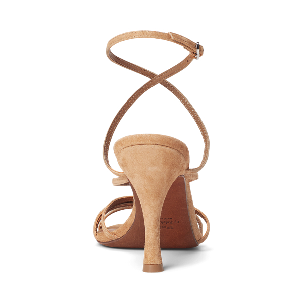 Light Tan Suede Knotted Sandal Polo Ralph Lauren 3