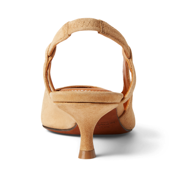 Light Tan Goat-Suede Slingback Heel Polo Ralph Lauren 3