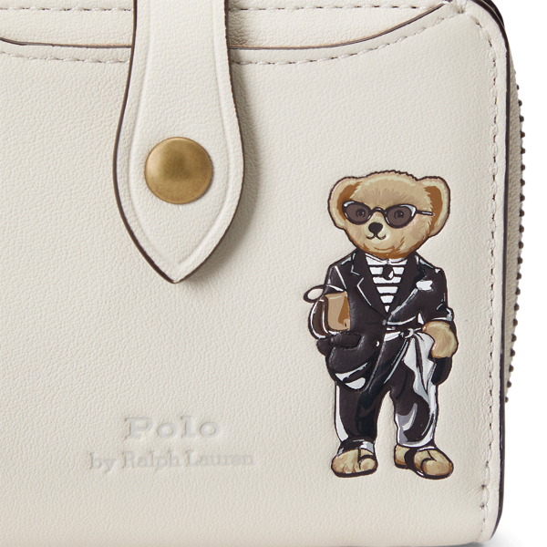 Kompakte Brieftasche mit Polo Bear Polo Ralph Lauren in Cream 5