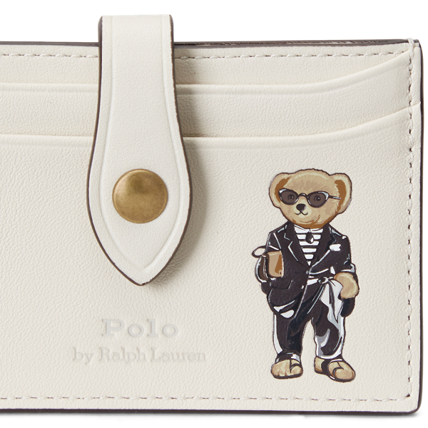 Schmales Kartenetui mit Polo Bear Polo Ralph Lauren in Cream 3