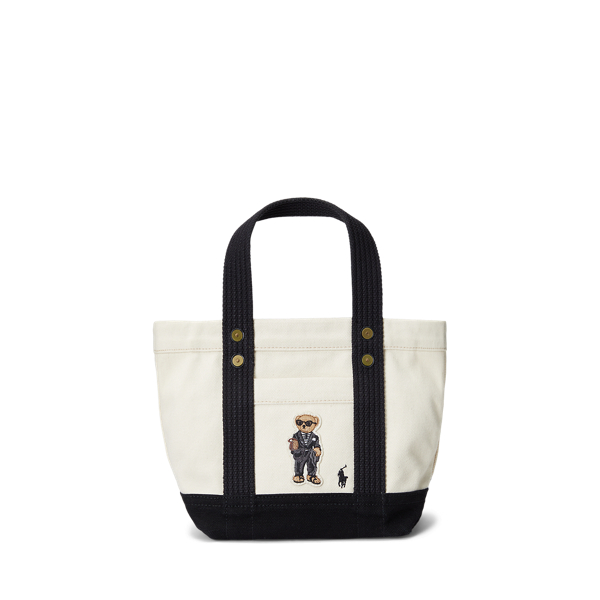 Canvas Small Polo Bear Tote for Women Ralph Lauren UK