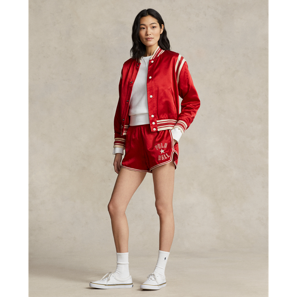 Ralph Red Polo Ball Satin Rally Bomber Jacket Polo Ralph Lauren 4