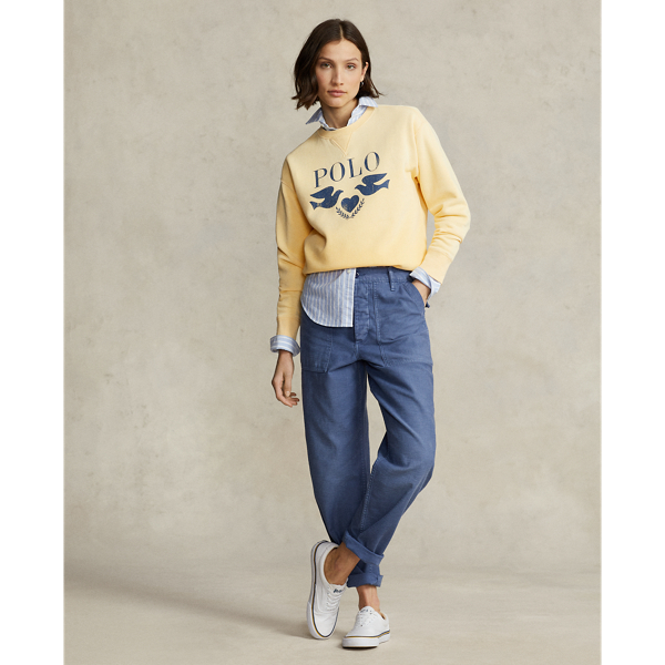 Corn Yellow Logo Graphic Fleece Crewneck Sweatshirt Polo Ralph Lauren 4