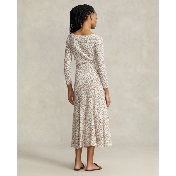 Baumwoll-Midikleid mit U-Boot-Ausschnitt Polo Ralph Lauren in Zierliche Bl&uuml;tenknospe 5