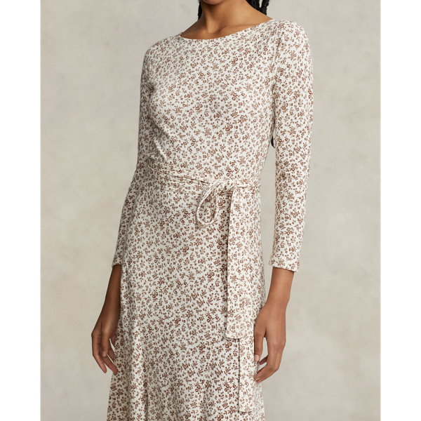 Baumwoll-Midikleid mit U-Boot-Ausschnitt Polo Ralph Lauren in Zierliche Bl&uuml;tenknospe 6