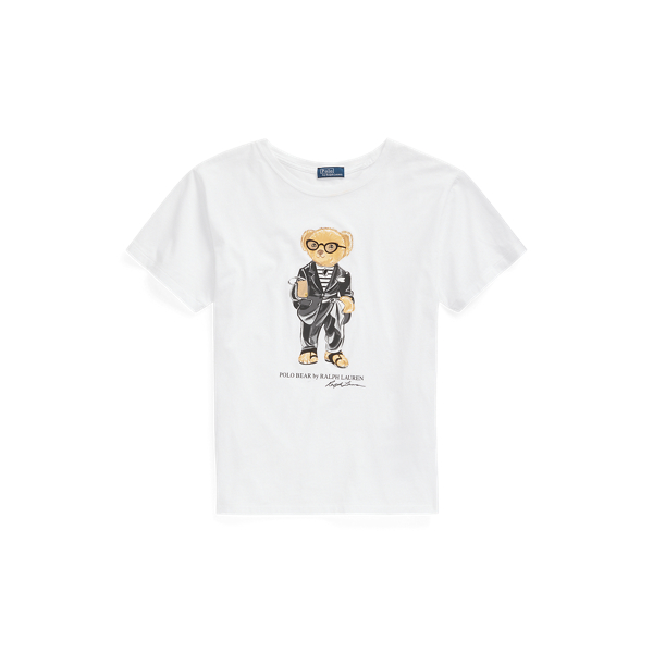 Jersey-T-Shirt mit Polo Bear Polo Ralph Lauren in Wei&szlig; 2