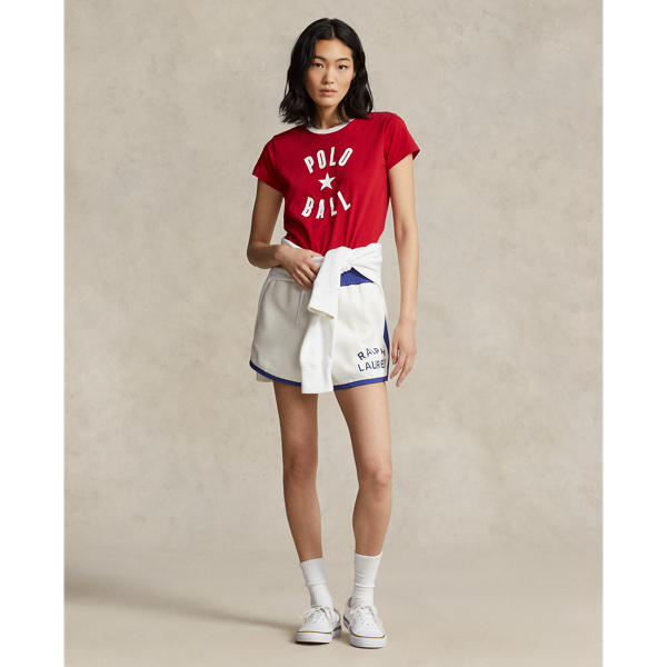 Ralph Red Polo Ball Cotton Jersey Ringer Tee Polo Ralph Lauren 4