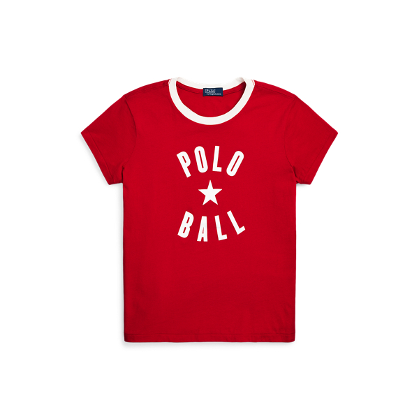 T-shirt &agrave; bordure contrast&eacute;e Polo Ball Polo Ralph Lauren en 1