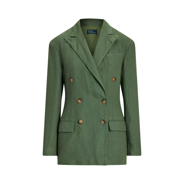 Linen Double-Breasted Blazer Polo Ralph Lauren 1
