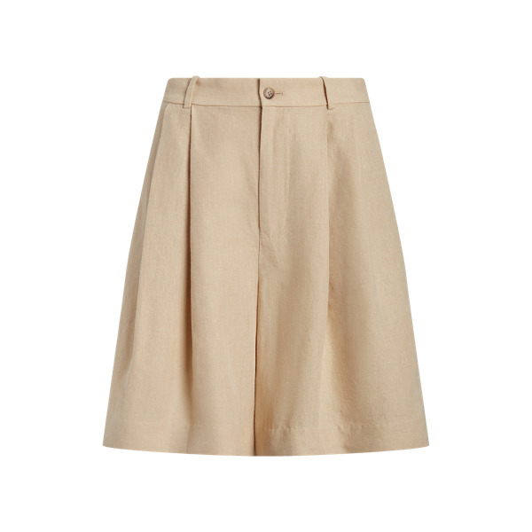 Relaxed Fit Long Pleated Linen Short Polo Ralph Lauren 1
