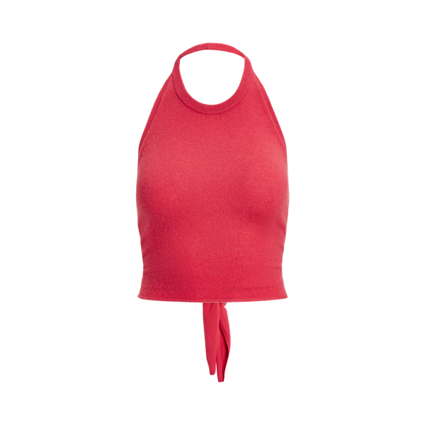 Cropped Cashmere-Blend Tie-Back Halter | Ralph Lauren