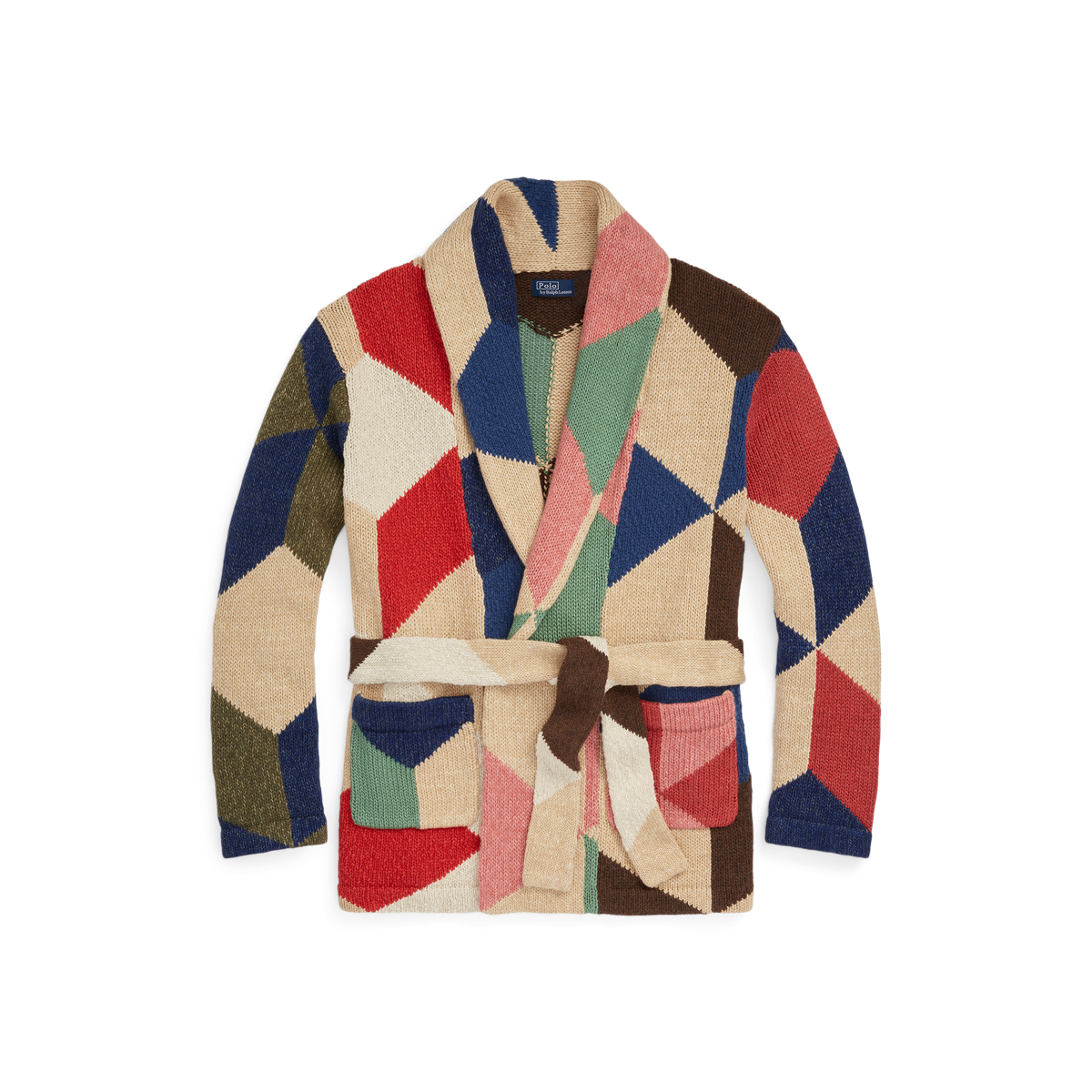 Patchwork-Motif Cotton-Linen Cardigan | Ralph Lauren