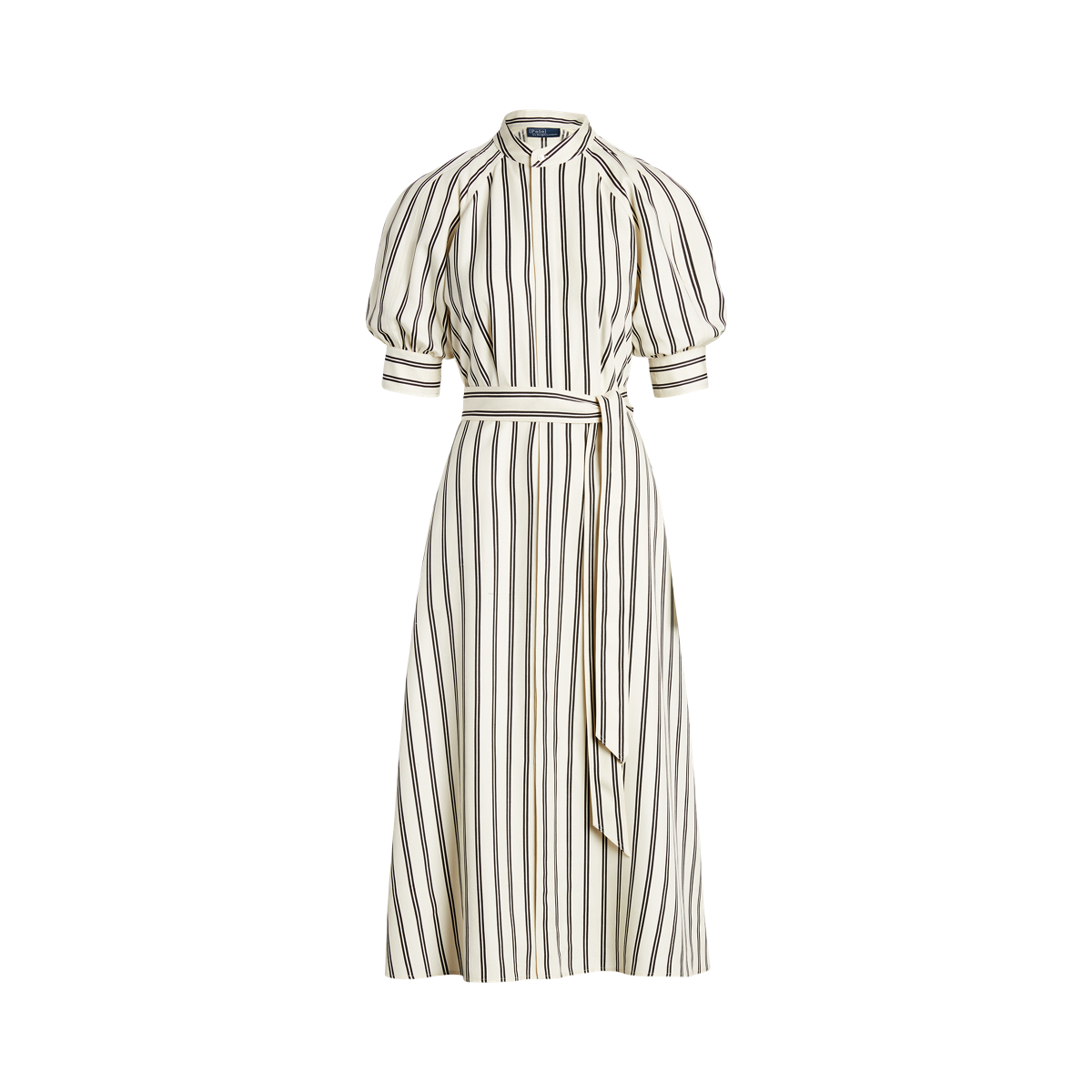 Striped silk dress sales