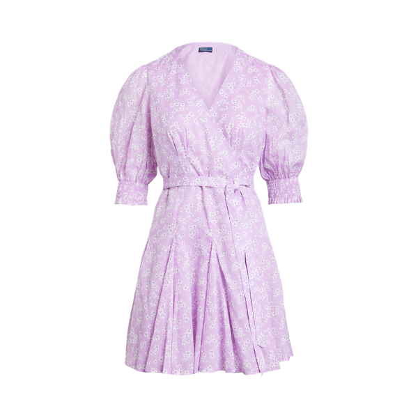 Geblümtes Wickelkleid aus Baumwolle