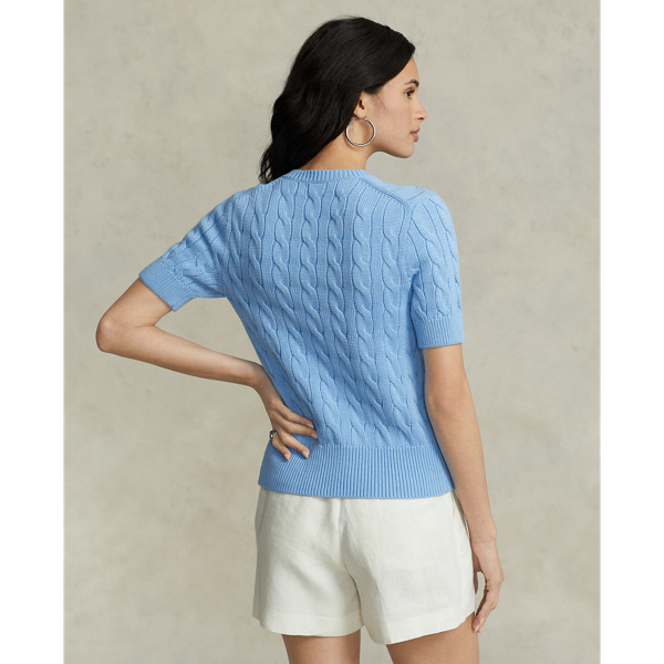 Cable-Knit Short-Sleeve Cardigan for Women | Ralph Lauren® UAE